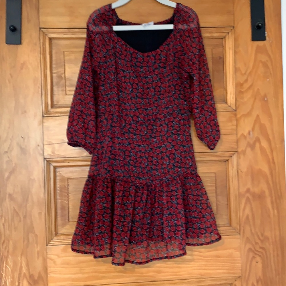 Girls Abercrombie rose print dress